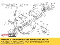 AP8221057, Aprilia, voetsteun pin, Nieuw