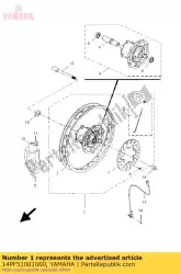 Ici, vous pouvez commander le ensemble de roues noires auprès de Yamaha , avec le numéro de pièce 14PF51001000: