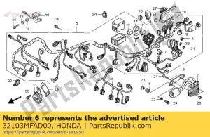 Honda 32103MFAD00 sous-faisceau, injecteur - La partie au fond