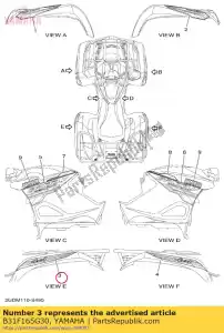 yamaha B31F165G30 gráfico, traseiro (lh) - Lado inferior