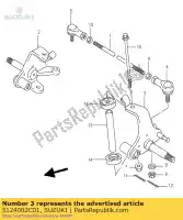 5124002C01, Suzuki, arm,knuckle,lh suzuki lt f 160 2003 2004 2005 2007, New