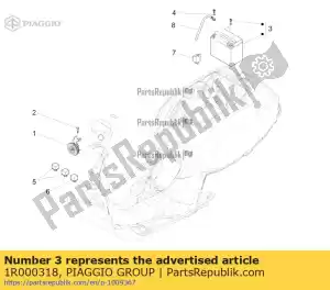 Piaggio Group 1R000318 la batterie - La partie au fond