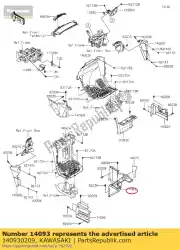 Aquí puede pedir 01 funda, asiento fr, izq. De Kawasaki , con el número de pieza 140930209: