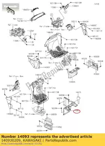 kawasaki 140930209 01 hoes,v stoel,links - Onderkant