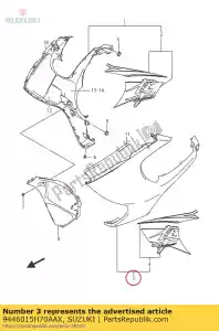 suzuki 9446015H70AAX cowling, side gsx1300ra/l6 - Bottom side
