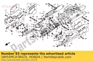 Honda 18455MCA780ZA protector assy., l. ex. * - Bottom side