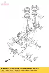 Ici, vous pouvez commander le palier plan, bielle auprès de Yamaha , avec le numéro de pièce 2S3116562000: