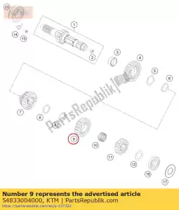 KTM 54833004000 bieg ja?owy 4. g. 21-t 4s21 - Dół