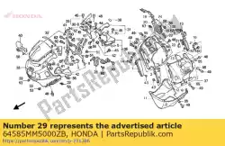 deksel r bovenbak van Honda, met onderdeel nummer 64585MM5000ZB, bestel je hier online:
