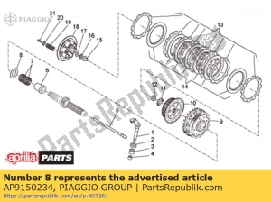 aprilia AP9150234 unterlegscheibe d23x46x3 - Unterseite