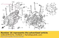 Aqui você pode pedir o alavanca comp, embreagem em Honda , com o número da peça 22810HP1670: