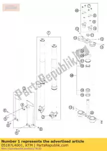 ktm 05187L4001 fork wp freeride 350 2012 - Bottom side