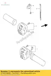 Aqui você pode pedir o interruptor, alça, l em Suzuki , com o número da peça 3740038AB1: