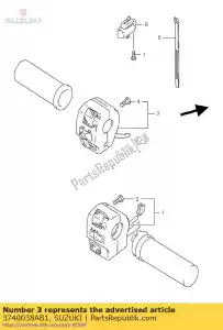 Suzuki 3740038AB1 interruptor, alça, l - Lado inferior