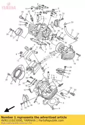 cilinderkop van Yamaha, met onderdeel nummer 4VR111021000, bestel je hier online: