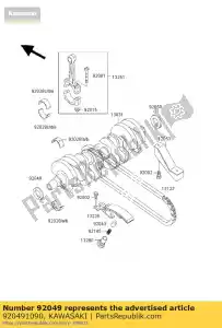 kawasaki 920491090 seal-olie, hscy25x39x7 zx750-a1 - Onderkant