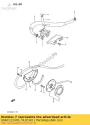 Qui puoi ordinare morsetto da Suzuki , con numero parte 0940112403: