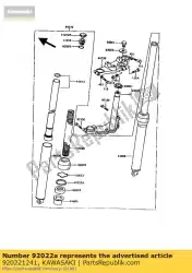 Here you can order the washer,front fork oil ke100-b1 from Kawasaki, with part number 920221241: