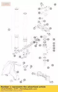ktm 14187E0901 horquilla ktm 690 duke 2009 - Lado inferior