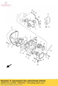 yamaha 4WM144110100 caja, filtro de aire 1 - Lado inferior