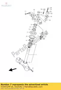 Suzuki 5164324F10 deksel, stuurinrichting - Onderkant