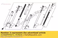 51400MFR671, Honda, forcella assy, ??r anteriore honda vt  cx cxa fury vt1300cx vt1300cxa 1300 , Nuovo