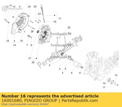 Aprilia 1A001680, Vis d'assemblage spéciale, OEM: Aprilia 1A001680