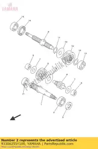 yamaha 93306255Y100 lager - Onderkant