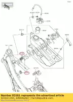 921611393, Kawasaki, amortisseur, réservoir de carburant, côté kx450fcf kawasaki  kx 250 450 2012 2013 2014 2015 2016 2017 2018 2019 2020 2021, Nouveau