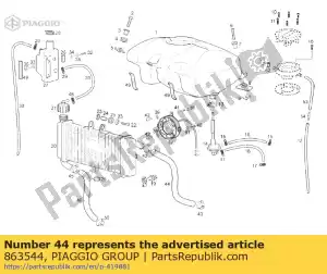 Piaggio Group 863544 tubo - Lado inferior