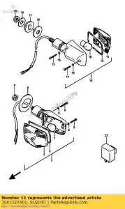 Suzuki 3561227A01 lente, pisca - Lado inferior