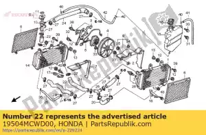 honda 19504MCWD00 mangueira, meio superior do radiador - Lado inferior