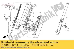 Honda 51401MCB611 lente, fr. vork - Onderkant