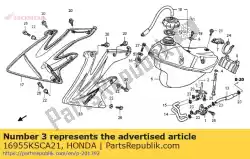 Ici, vous pouvez commander le assemblage mixte, carburant auprès de Honda , avec le numéro de pièce 16955KSCA21: