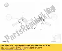 61317710206, BMW, combischakelaar rechts, continu licht (tot 12/2002) bmw  1150 1999 2000 2001 2002 2003 2004 2005 2006, Nieuw