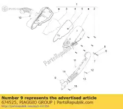 Qui puoi ordinare tubo di aspirazione da Piaggio Group , con numero parte 674525: