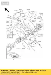 Ici, vous pouvez commander le couvercle, pare-brise ex500-f1 auprès de Kawasaki , avec le numéro de pièce 140901488: