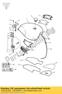 triumph T3620285 respiradero de tubería - Lado inferior