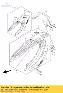 suzuki 6816542F80ML9 ta?ma, ogon siedzenia - Dół