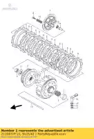 2120037F10, Suzuki, conjunto de engranajes, prima suzuki rm 250 1998 1999 2000 2001 2002 2003 2004 2005 2006 2007 2008, Nuevo