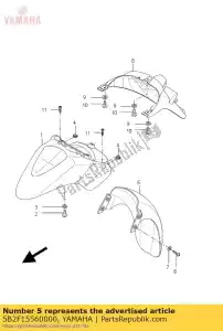 yamaha 5B2F15560000 guardabarros delantero 2 - Lado inferior