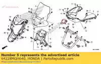 64228MGH640, Honda, coperchio, interruttore honda vfr  f crosstourer x dtc fd xd dct vfr1200x vfr1200xd nc750xa vfr1200xa vfr800x crossrunner 1200 750 800 , Nuovo