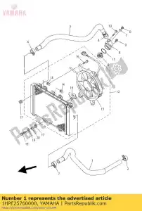 yamaha 1HPE25760000 tuyau 1 - La partie au fond