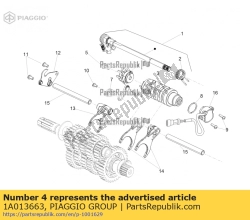 Aprilia 1A013663, Selector drum, OEM: Aprilia 1A013663