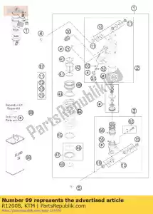 ktm R12008 gaxeta do kit de reparo 5018 pds 03 - Lado inferior