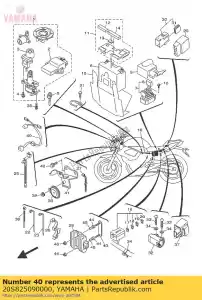 yamaha 20S825090000 wire, sub lead - Bottom side