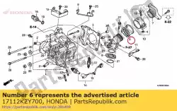 Aqui você pode pedir o isolador, corpo do acelerador em Honda , com o número da peça 17112KZY700: