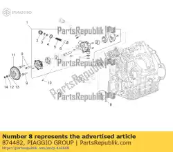 Aquí puede pedir empaquetadura de Piaggio Group , con el número de pieza 874482: