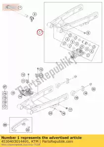 ktm 4530403014491 bras oscillant cpl. 50 sx mini 16 - La partie au fond