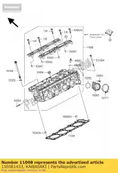 Ici, vous pouvez commander le tête-cylindre-comp auprès de Kawasaki , avec le numéro de pièce 110081433: